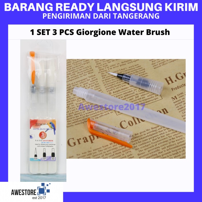 

Produk Terbaru Giorgione Water Brush Round Flat Tip Kuas Lukis Bulat Cat Air Set