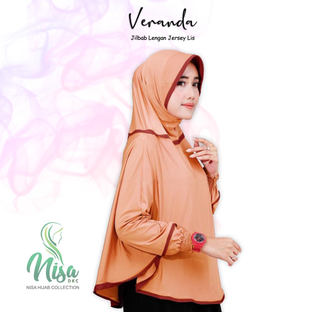 Jilbab Lengan Hijab Tangan Veranda List Jersey