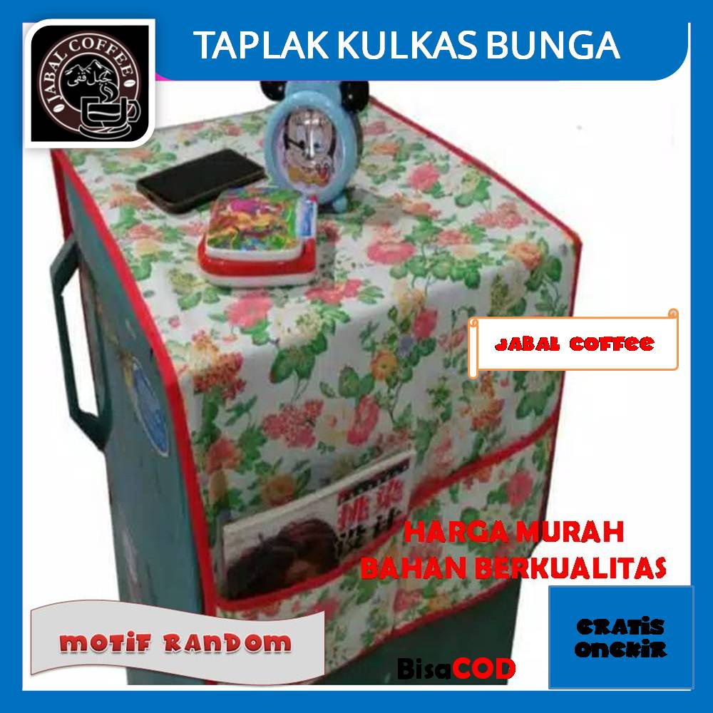 Cover Penutup Kulkas / Taplak Kulkas / Cover Penutup Lemari Es / Taplak Alas Kulkas 45 Gram 09