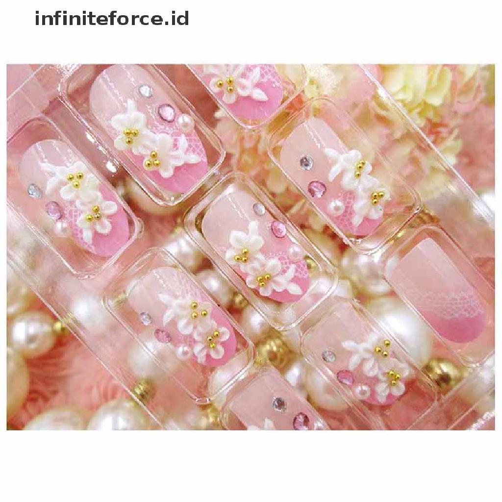 Infiniteforce.id 24pcs Kuku Palsu 3d Untuk Pengantin Wanita