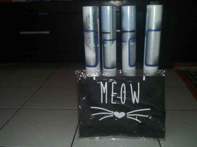 Wallpaper Stiker Dinding 3d Biru / Wallpaper Dinding 3d Biru 45cm*10m