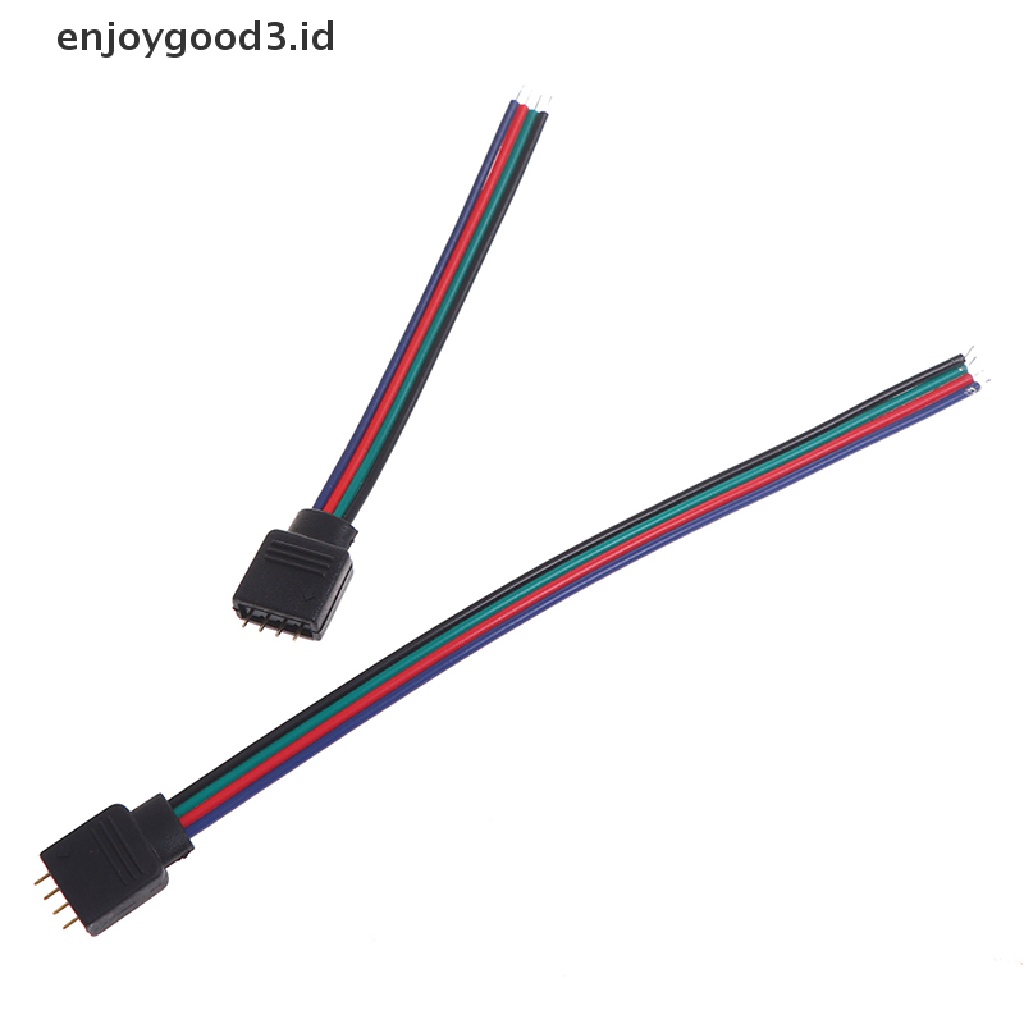 Kabel Konektor Male Rgb 4pin 10cm 15cm Untuk Led Strip 3528 / 5050 Rgb