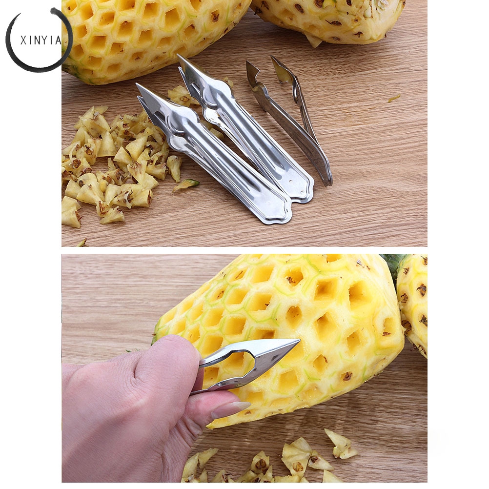 Capitan Penjepit Pengupas Mata Nanas Dapur Stainless Steel Seed Remover Cutting Clip