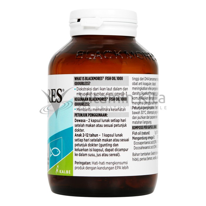 BLACKMORES ODOURLESS FISH OIL 1000 BPOM KALBE - 90 CAPS