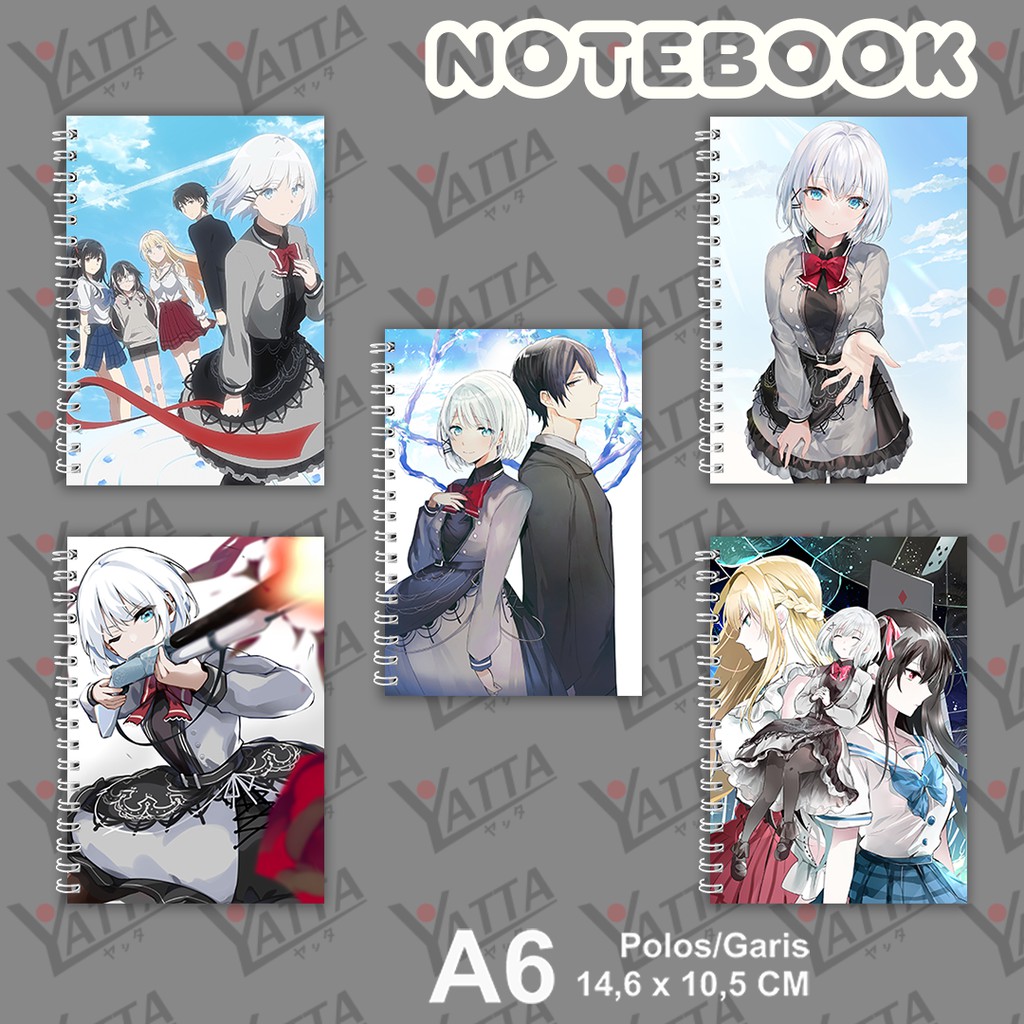 

Notebook Anime ukuran A6 10,5 cm x 14,8 cm Tantei wa Mou Shindeiru