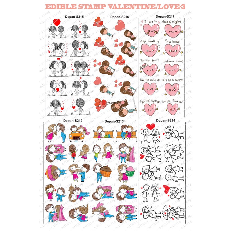 

Edible Stamp Stiker Makanan Edible Stiker Edible Image Edible Print Sticker Makanan LOVE 3