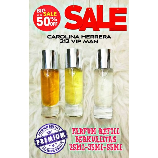 parfum refill murah berkualitas disc 50% CAROLINA HERREARA 212 VIP MAN parfum pria