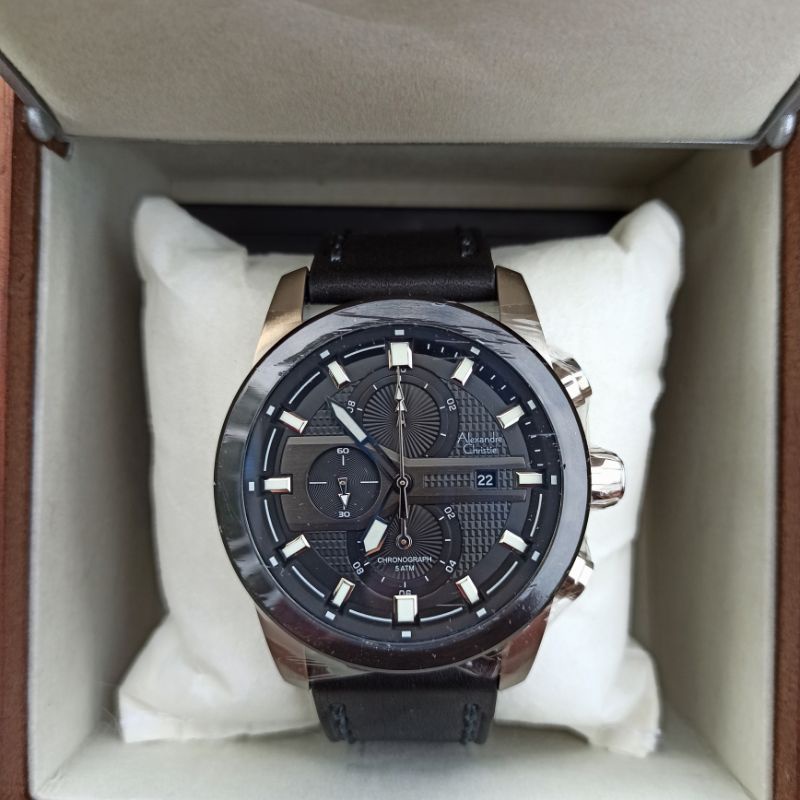 Jam Tangan Alexandre Christie AC6562 AC 6562 Silver Black List