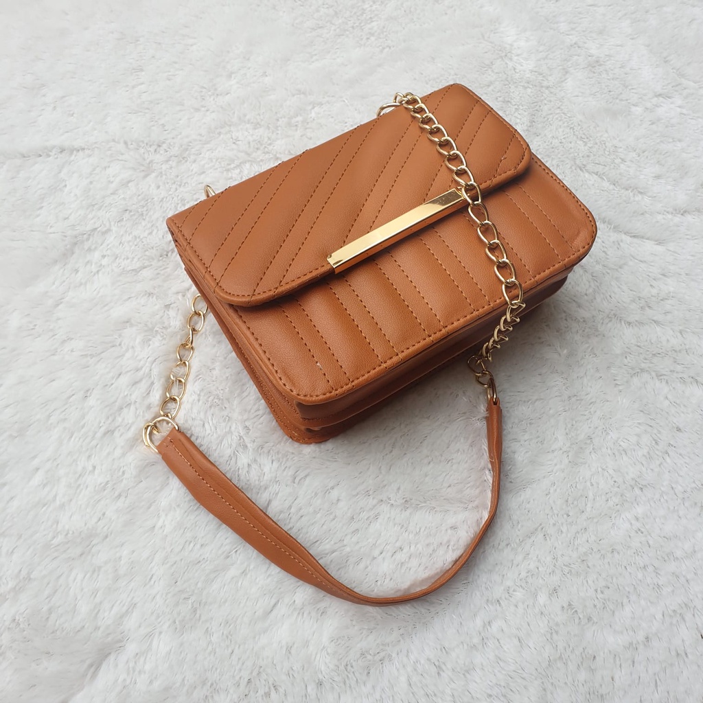 Slingbag Wanita Enola Embose Tas Selempang Cewek Perempuan Tali Rantai 6307-2