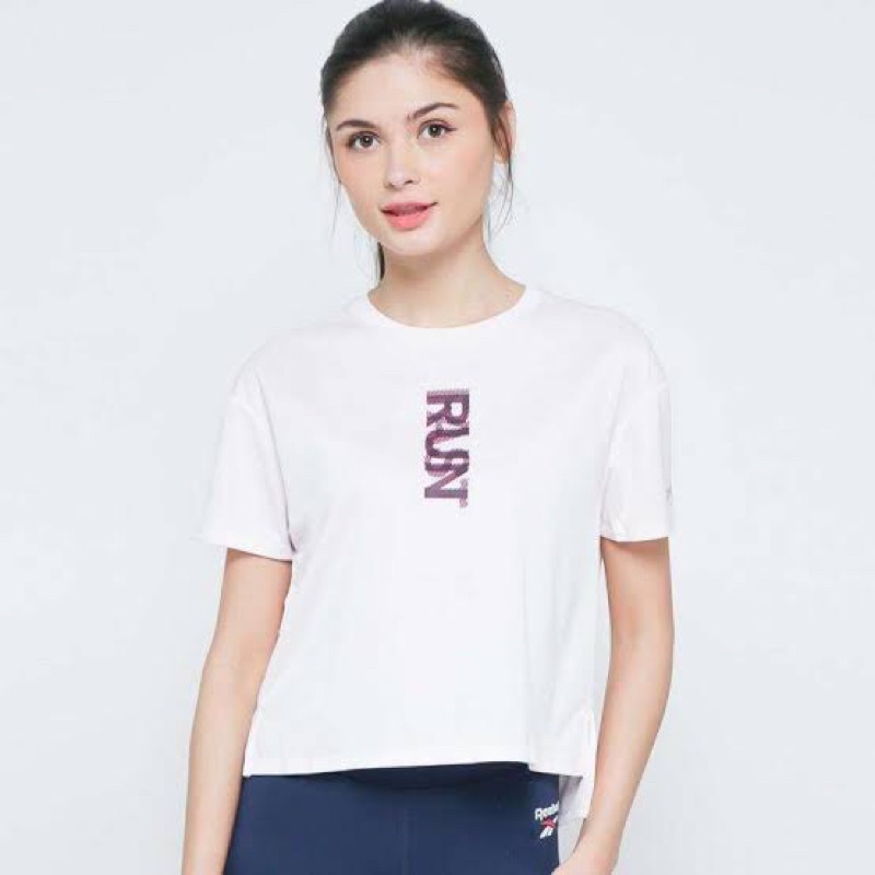 REEBOK WOMEN RUNNING GRAPHIC TEE WHITE