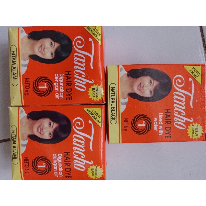 TANCHO Semir Pewarna Rambut 6gram / Hair Dye / semir bubuk / semir hitam