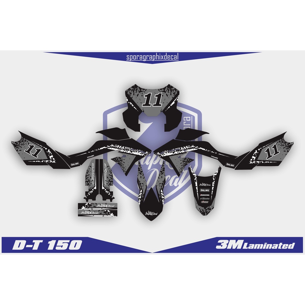 DECAL STICKER MOTOR CROSS D-TRACKER 150 FULLBODY - DESAIN DTR-11