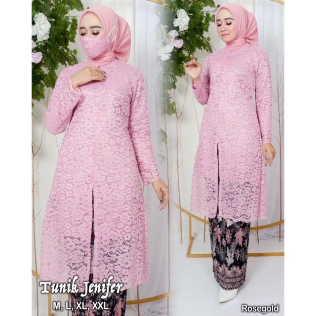 TUNIK JENIFER // TUNIK BRUKAT JUMBO UKURAN M-XXXL // KODE ADK