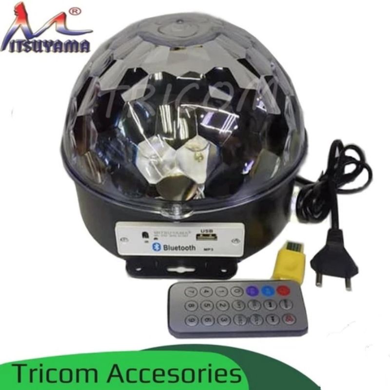 Lampu Disco Bola MS-Seri 0712BT 6 warnah Sensor Suarah