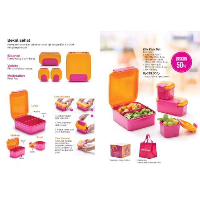 Tupperware klik klak set