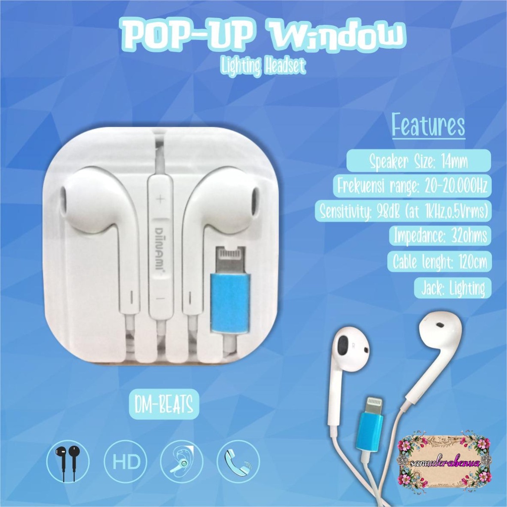 bm033 Headset headsfree Hf earphone Beats DIINAMI i pone 7G 7+ 8G 8+ X XR XS MAX 11 11 pro 11 pro Max 12mini 12 12 pro 12 pro Max 13 mini 13 13 pro 13 pro Max 14 14+(Max) 14 pro 14pro Max sb2584