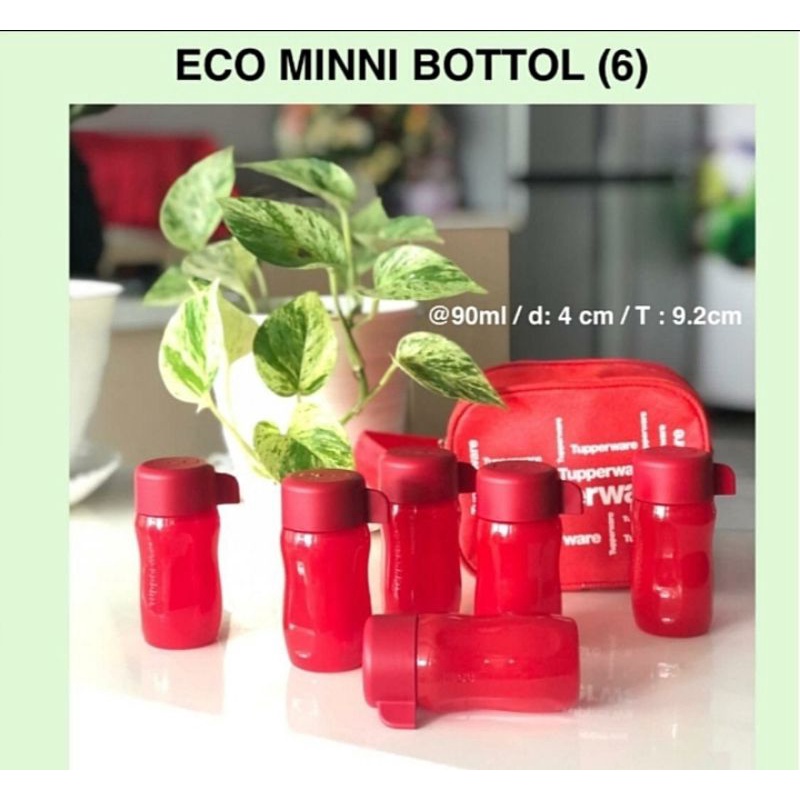 Mini Eco Bottle Set/Mini Eco Bottle/Eco Bottle 90ml/Fancy Eco Bottle/mini eco bottle Tupperware/pouch Tupperware/tas tupperware/bag Tupperware/bekal Tupperware