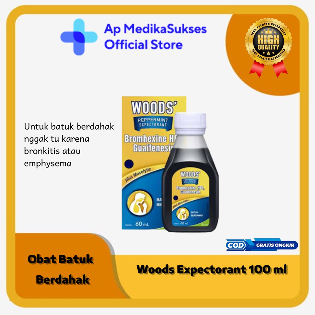 Woods Peppermint Expektoran Syr 100 ml -Obat Batuk Berdahak