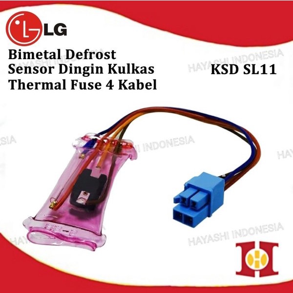 Defrost Bimet4l Fuse Dingin Dalam Kulkas 4 Kabel Gabung LG Sanken