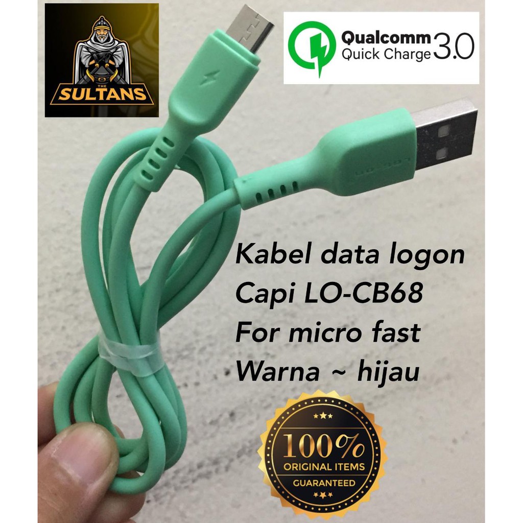 KABEL DATA MICRO NEW LOG-ON KABEL DATA CAPI 1M LO-CB68 2.1A