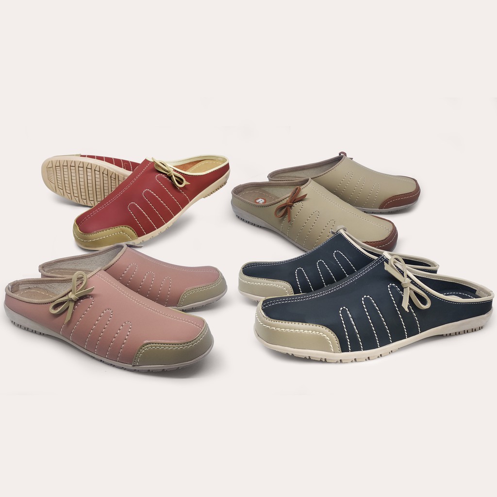 Sandal Sepatu Slip On Wanita Flat