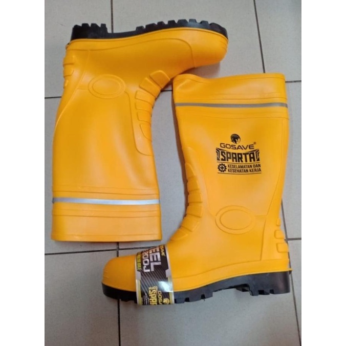 Sepatu Boot Karet Safety Gosave / Sepatu Boot Safety Ujung Besi