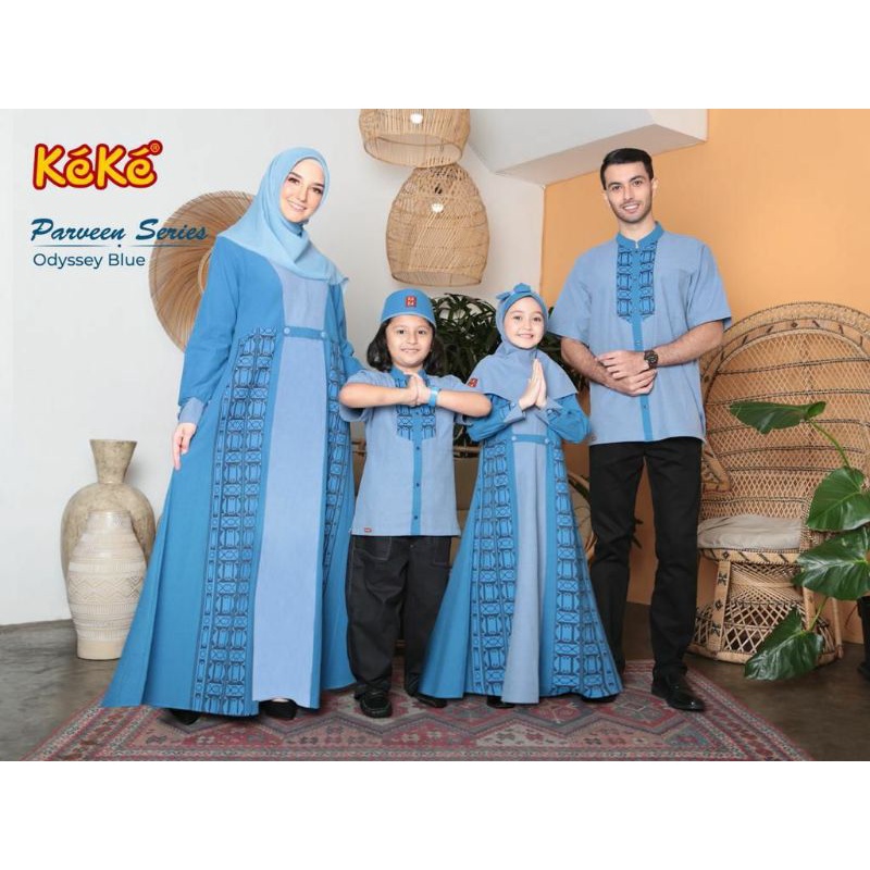 SARIMBIT KEKE TERBARU 2022 / PARVEEN SERIES ODYSSEY BLUE KEKE / SARIMBIT KELUARGA LEBARAN 2022 / BAJ