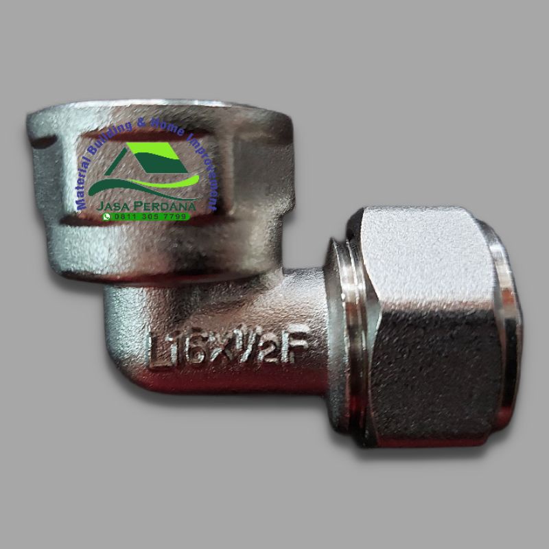 WESTPEX L16X½F Cooper WESTPEX Sambungan Knee Drat Dalam ½ Kuningan