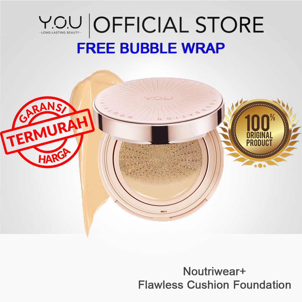 YOU Noutriwear+ Flawless Cushion Foundation [Full Coverage &amp; SPF 40 &amp; PA+++]