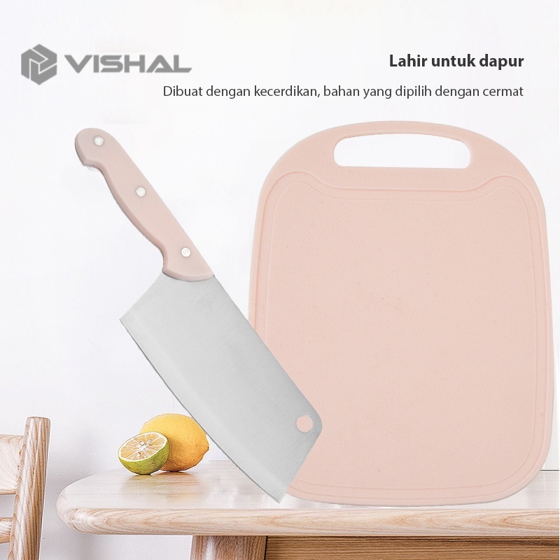 VISHAL PISAU SET 5 Pisau Talenan Set Knife Pisau Buah Pisau Pengupas  Pegangan Non-Slip / Talenan