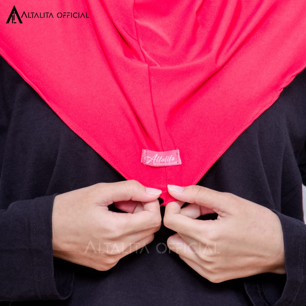 Altalita - Hijab Bergo Sport Instan pet Bahan Jersey Spandek Premium Polos Cocok Untuk Sekolah Olahraga dan Sehari-Hari