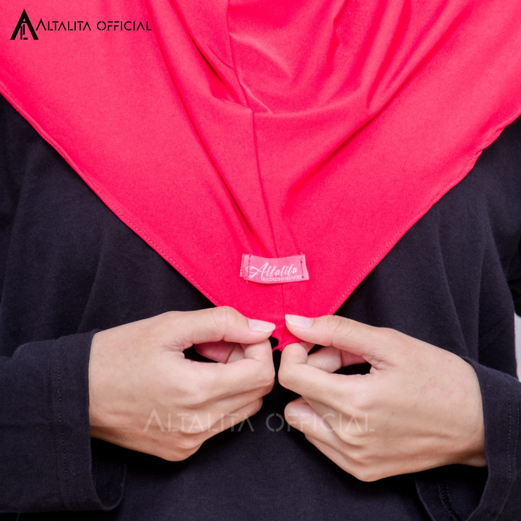 Altalita - Hijab Bergo Sport Instan pet Bahan Jersey Spandek Premium Polos Cocok Untuk Sekolah Olahraga dan Sehari-Hari