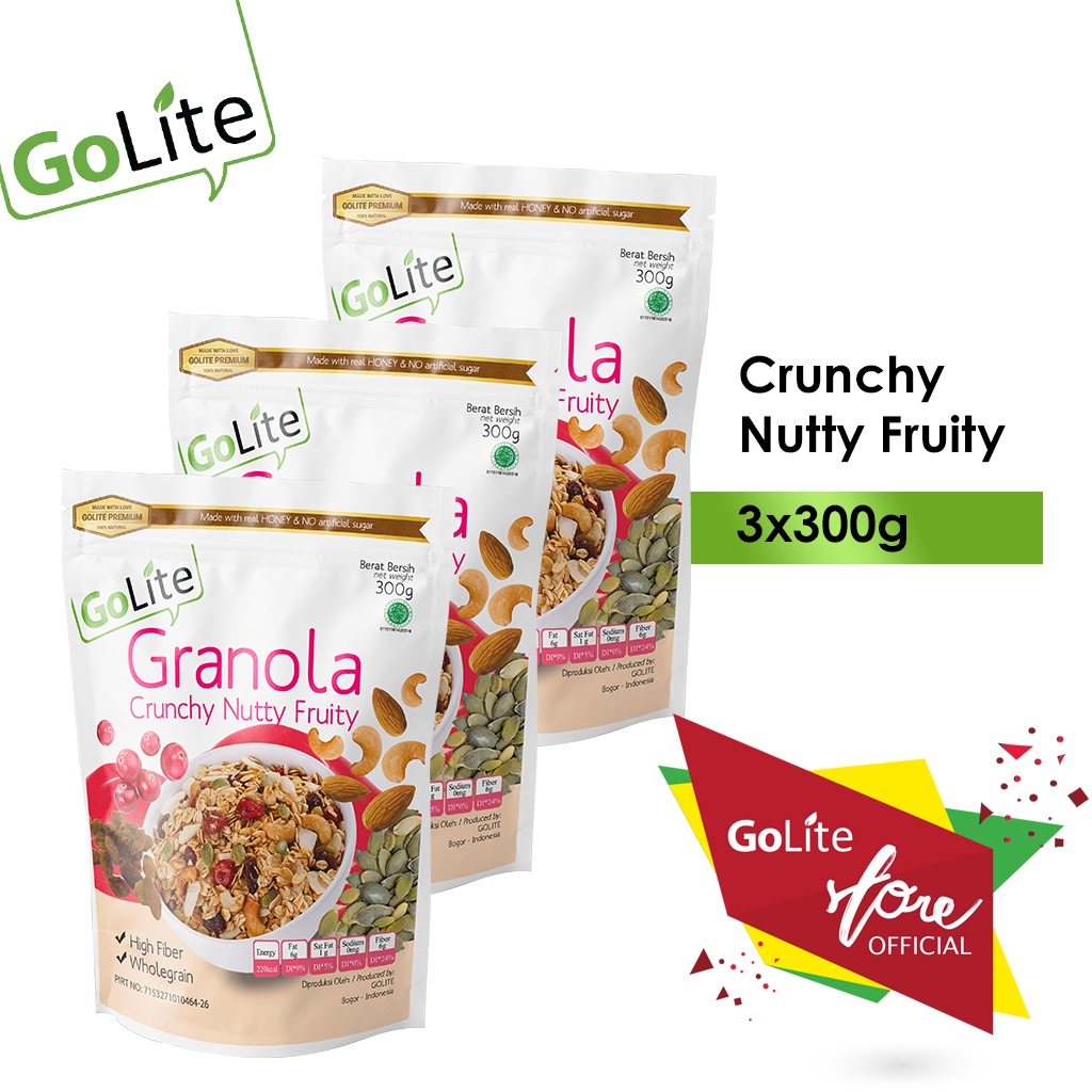 

Granola Crunchy Nutty Fruity 300g (Triple Pack)