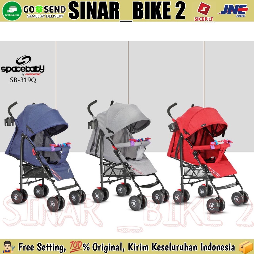 Baby Stroller Kereta Dorong Bayi SpaceBaby SB-319Q New Born-3Th Duduk,Rebah,Tidur Buggy BabyStroller