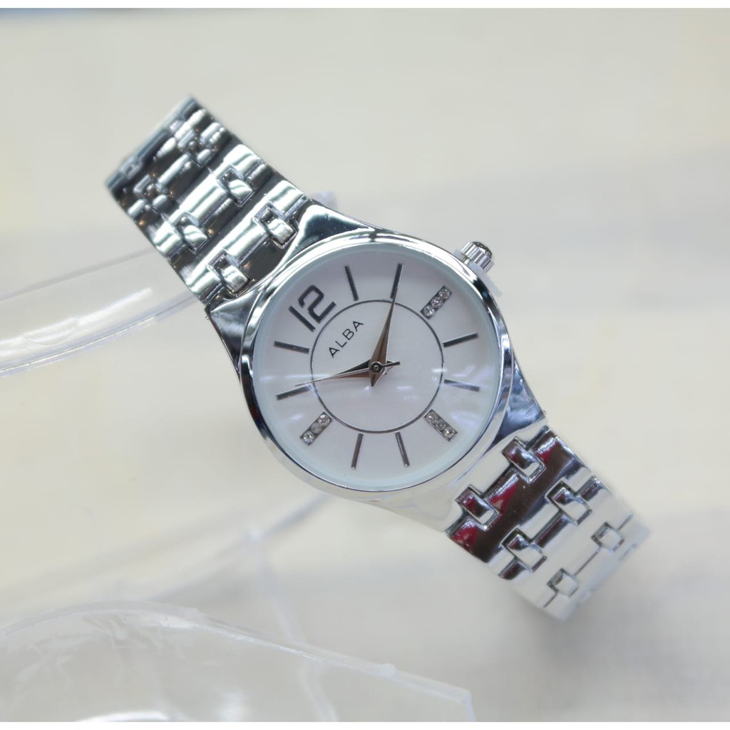 (WATER) Jam tangan cewek ALBA AL6056 rantai stainless
