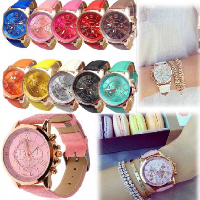 READY Jam Tangan Leather Quartz Jam Tangan Fashion Wanita PGM J24