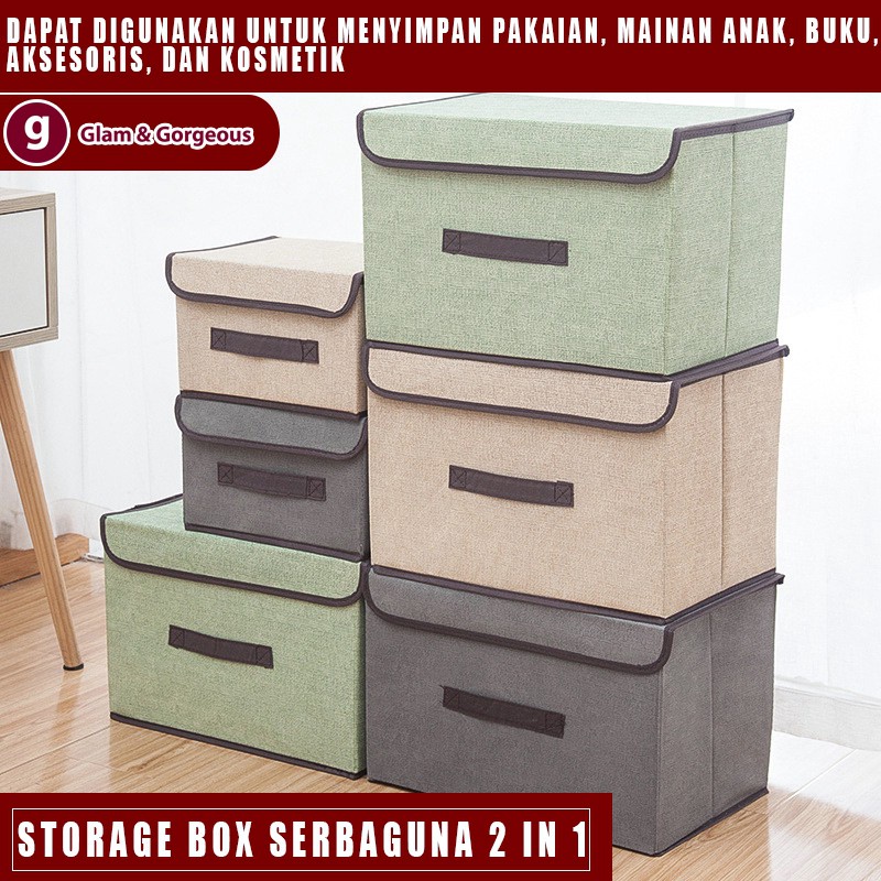 Kotak Penyimpanan Storage Box 2 in 1 SBS003