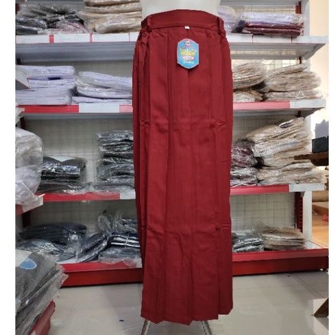 Seragam Rok Rempel Panjang SD Merah Merk Bullofa,  Rok Rempel Panjang SD Warna Maroon