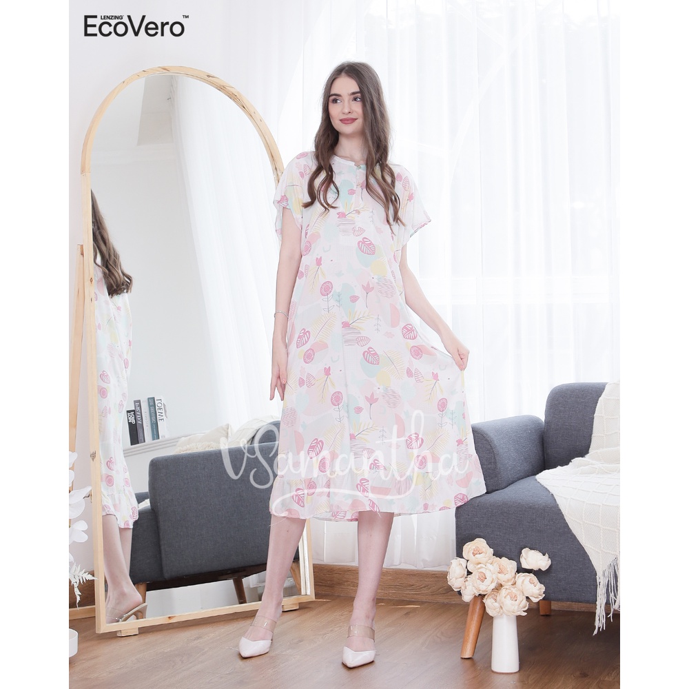 vSamantha -  Daster / Dress Premium Ecovero Motif Geneva