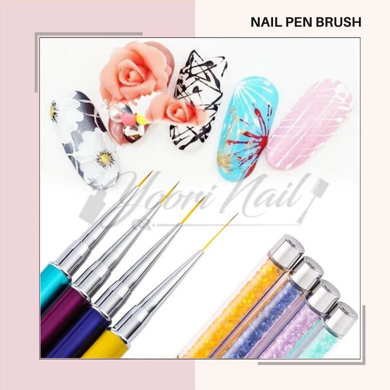 Diamond pen brush 5mm 7mm 9mm 11mm kuas painting gel brush nail art paint kuas lukis uv gel nails