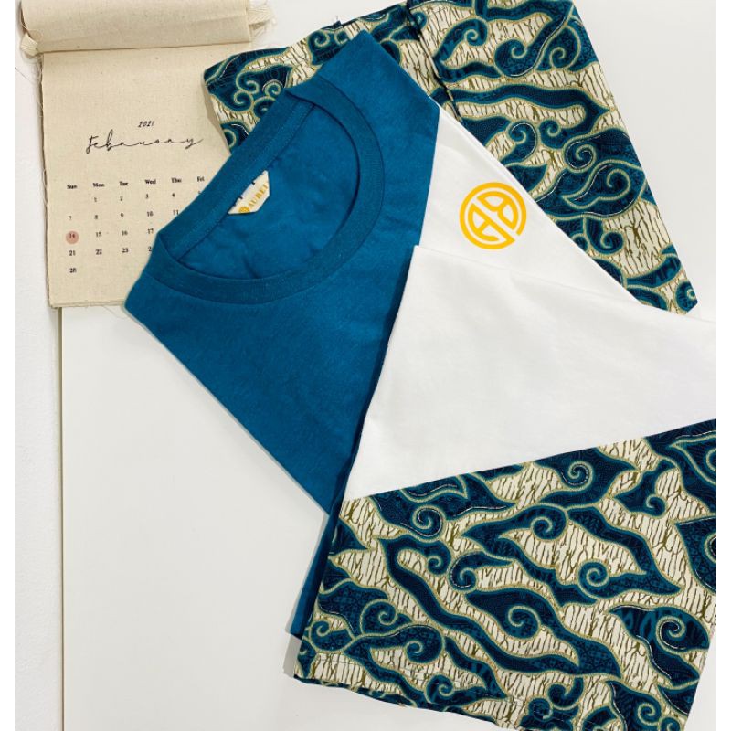 Kaos Batik Kaos Oblong Maple Lengan Pendek Pria Wanita