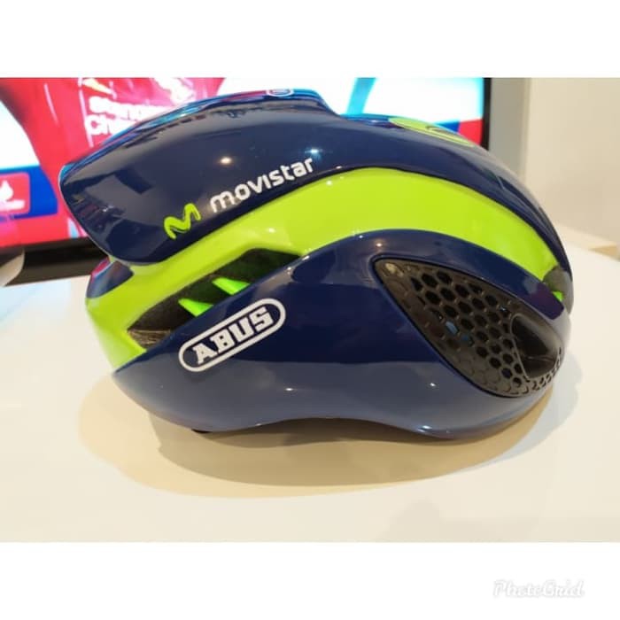 ABUS replica Aero Helmet GameChanger helm road bike Movistar Team - Hijau