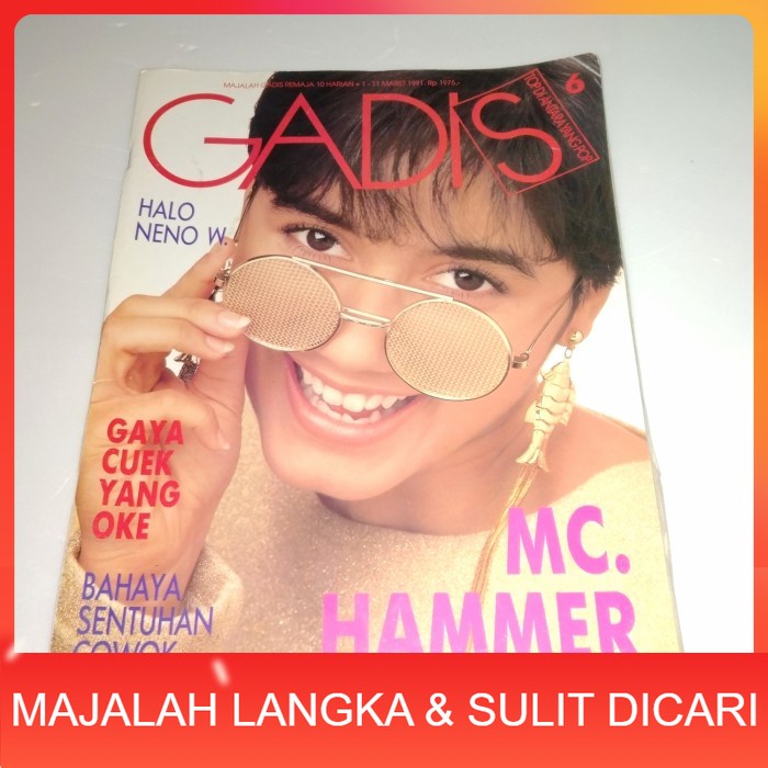 Majalah GADIS No.6 Mar 1991 GABY (RARE ITEM) Langka