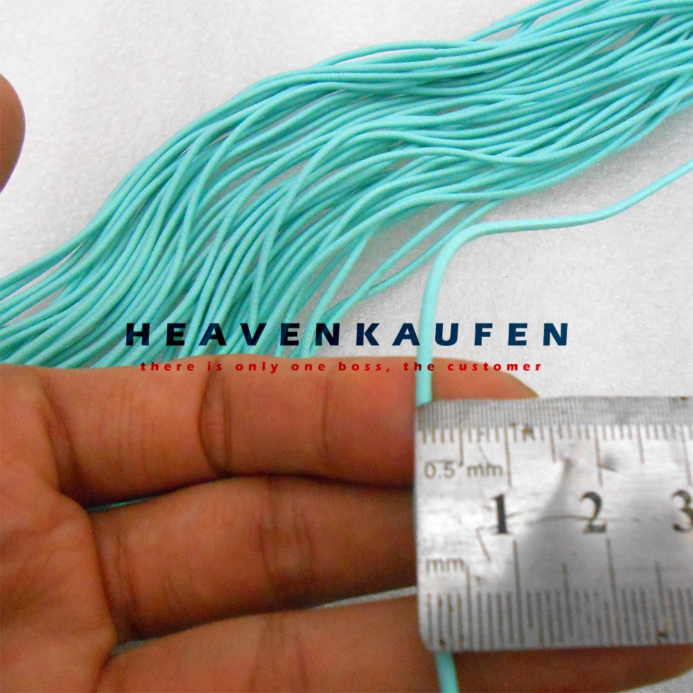 Tali Elastis Kecil 1,5 mm Warna Hijau Tosca Meteran