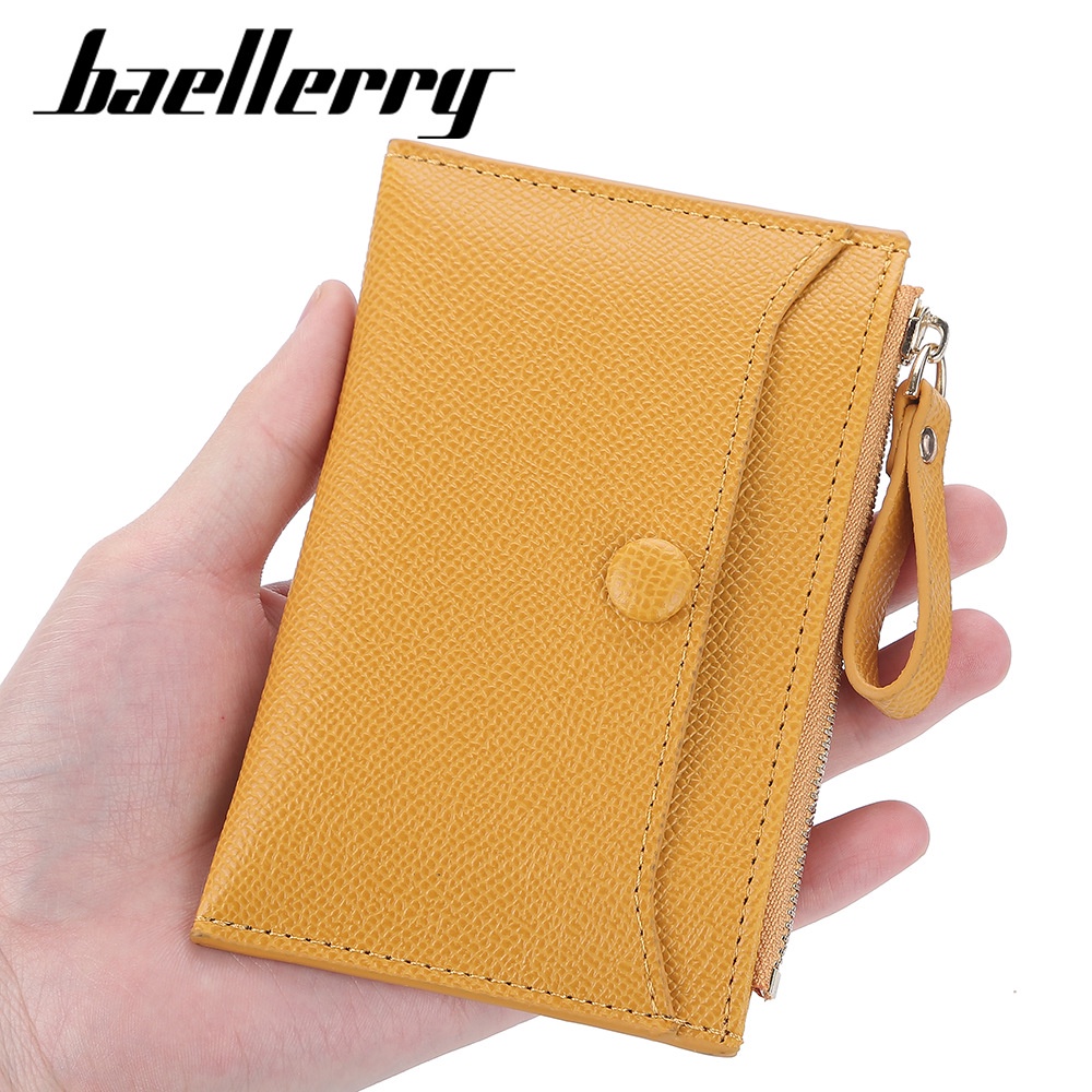 [BISA COD] BAELLERRY N8625 Dompet Kartu Wanita Bahan Kulit PU Leather Premium