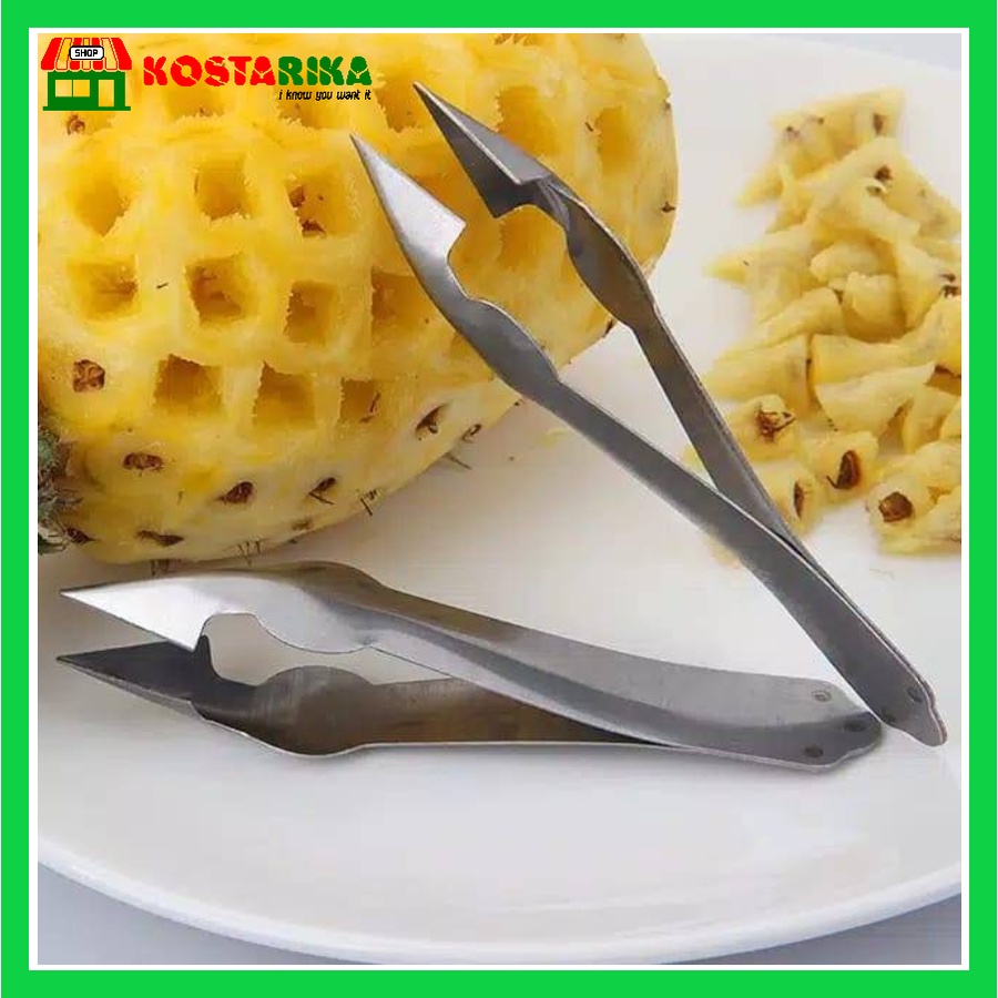 Alat Penjepit Pengupas Mata Nanas Stainless Steel Pineapple Seed Remover Cutting Clip