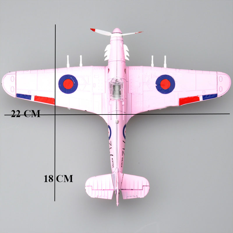 Mainan Rakitan Balok Bangunan Pesawat Tempur UK Hurricane WW2 4D 1 / 48 Diy