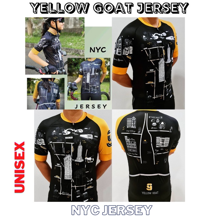 Yellow Goat Cycling Jersey Sepeda NYC UNISEX