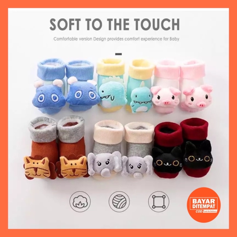 Kaos Kaki Bayi Baby Newborn 0 - 1 Tahun Laki Laki Perempuan Sepatu Bayi Sepatu Newborn Kaos Kaki Bayi BONEKA lucu Korea