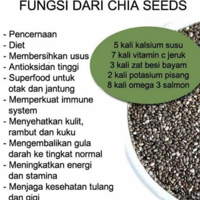 

(BISA COD) CHIA SEED ORGANIK PREMIUM 1KG TERBAIK Kode 590
